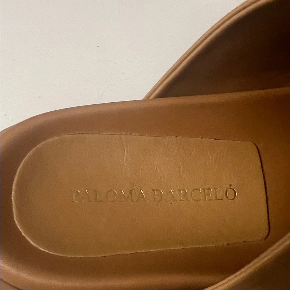 Paloma Barcelo Camel Platform Slides - Picture 2 of 9